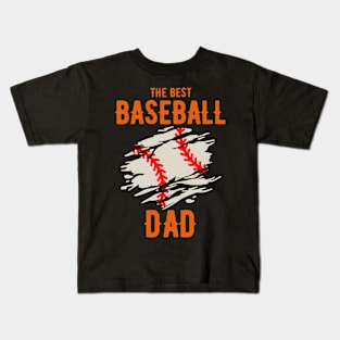 The Best Baseball Dad Kids T-Shirt